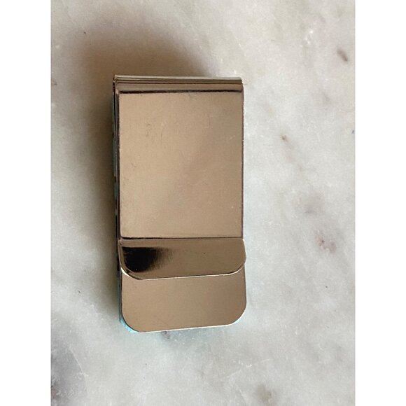 NEW Turquoise Multicolored Stone Inlay Design Money Clip - Picture 4 of 4